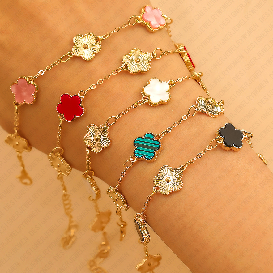 Designer Bracelet for Women Gold Flower Bracelets Shell Bangle Classic Bangles Luxury Jewlery Designer for Women Elegant Sophisticated Timeless Gift P