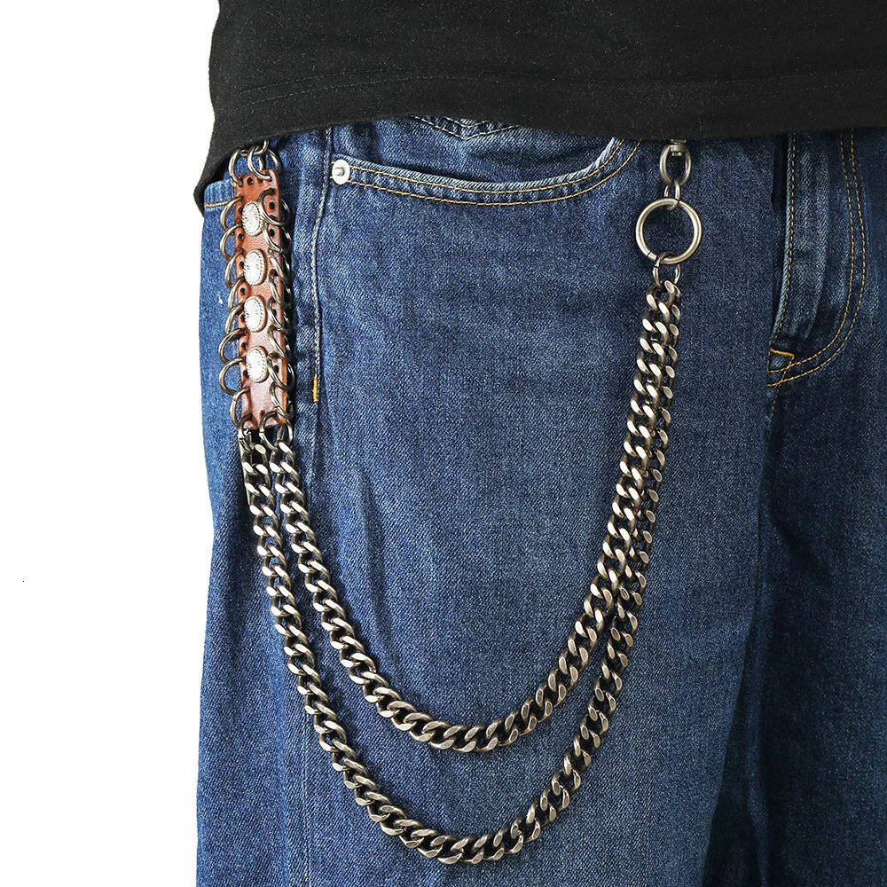 Europe and America s Punk Style Metal pants chain Hip hop Street Dance jeansPendant 251024
