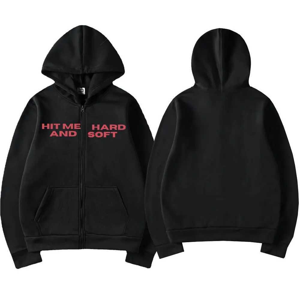 Hit Me Hard and Soft 2025 Tour Zipper Hoodies Fans Gift Men Women Clothing Pullovers Fashion Hip Hop Zip Up Sweatshirts Jackets W251027