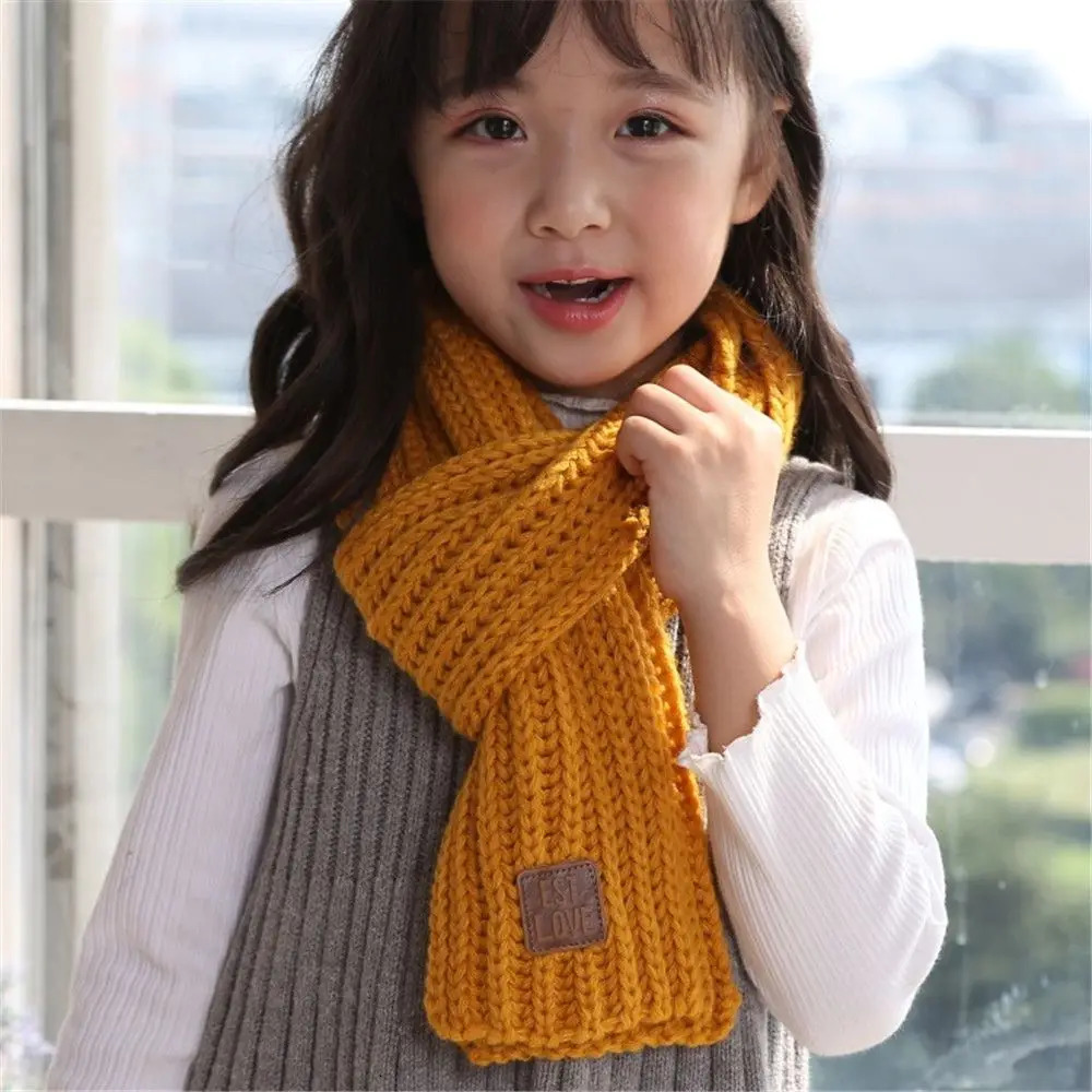 Fashion Warm Kids Scarf Soft Thick Neck Warmer Outdoor Winter Knitted Scarf Baby Boys Girls 251027