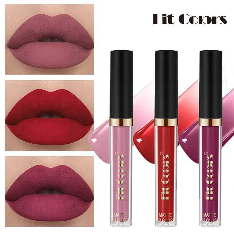 Fit Colors Longlasting Matte Lipstick Non Stick Moisturizing Lip Gloss Waterproof Makeup Lip Glaze Sexy Purple Red Lipsticks W251027
