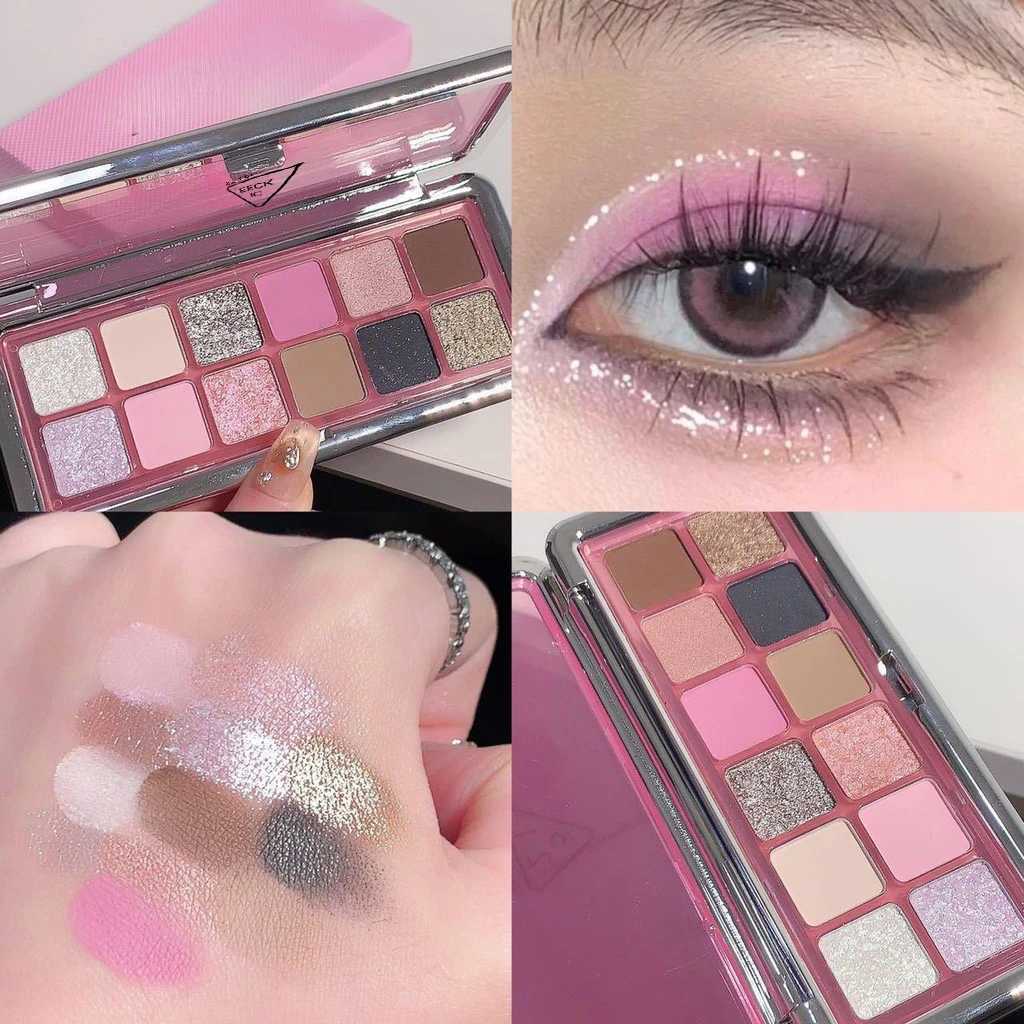 12color eyeshadow palette with shimmering shimmer and matte finishes Interchangeable color blocks for dramatic effectsXJ251027
