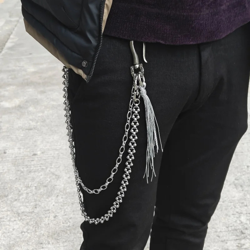Minimalism Stainless Steel Pants Chain Copper Buckle Head Punk Mens And Womens Hiphop Rock Ones Waist Accessories 251024