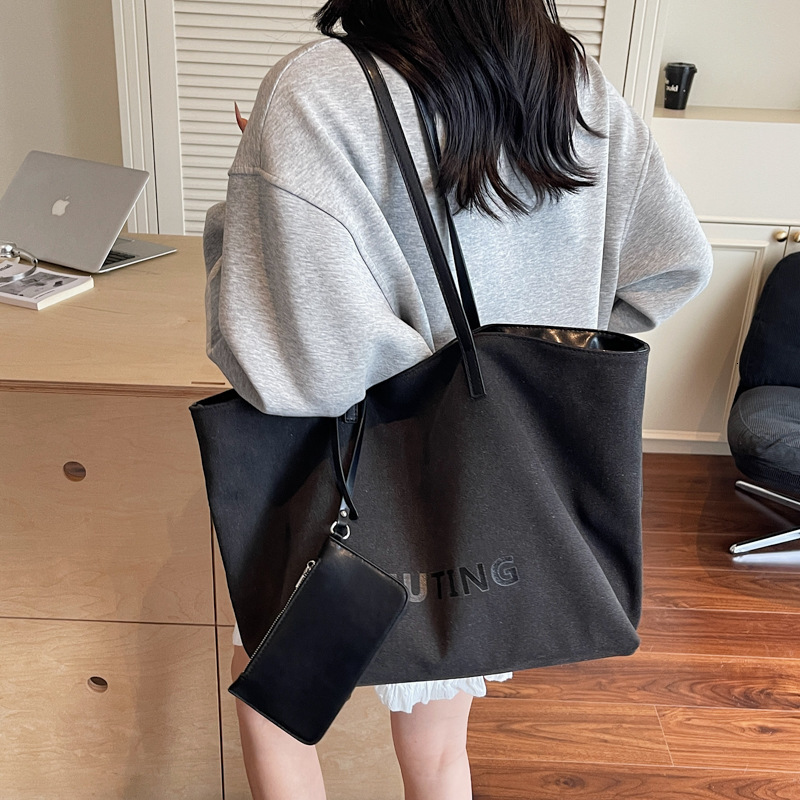 Free shipping designer bag Simple Tote Bag New Casual Letter Large Capacity Canvas Bag Women Fashion Shoulder Bag