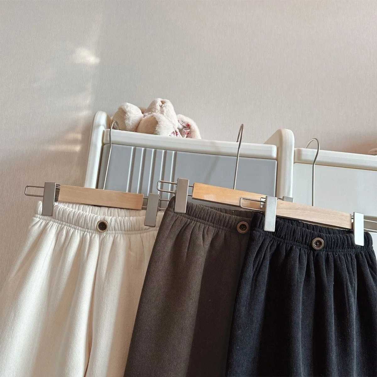 2025 Winter Childrens Clothing 18Y Kids Fleece Lined Corduroy Wide Leg Pants Solid Color Warm TrousersT251027