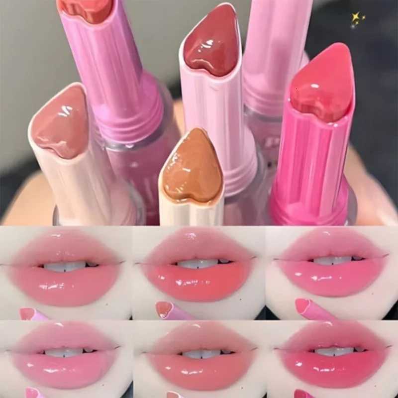 3PCSset Waterproof Jelly Lipstick Mirror Water Heartshaped Lip Gloss Moisturising Lipstick Pen Nonstick Cup Korean Cosmetics W251027