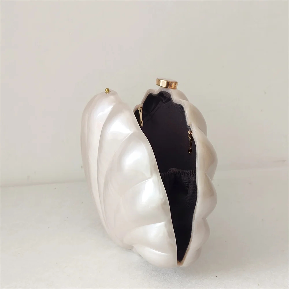 Female Shell Acrylic Box Clutches Lady Gift Evening Bag Party Prom Stones Handbags Women Wedding Bridal Clutch Purse Bag 251027