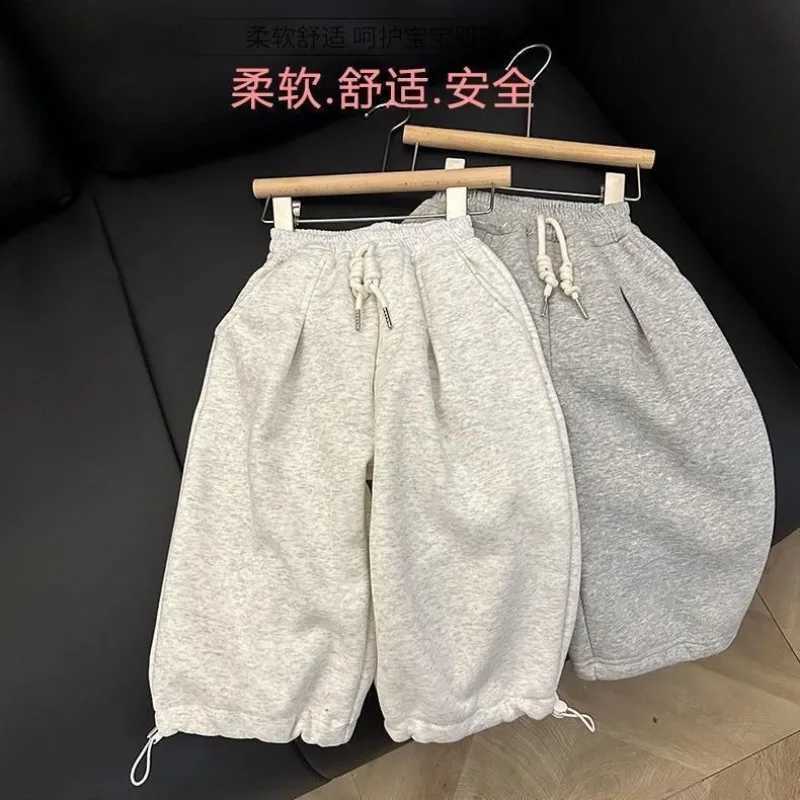 Spring White Grey Girls Straight Pants Pant Children Trousers Boy Autumn New Sweatpants Kids Loose Casual Drawstring Pant 17YrsT251027
