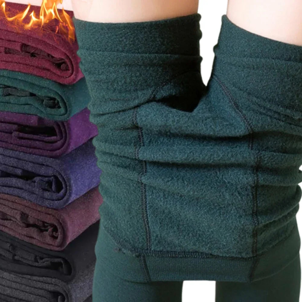 Women Winter Thermal Leggings Warm High Waist Slim Thicken Velvet Tight Pants Pantyhose Fleece Stretchy Leggings Stockings 251027
