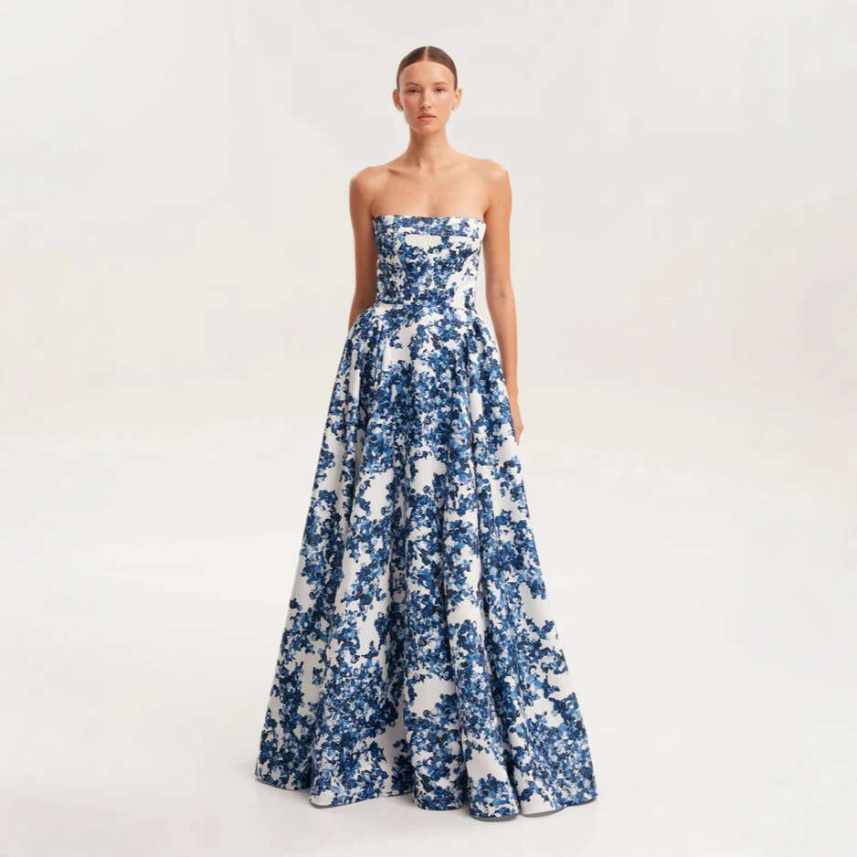 2025 New Design Autumn Off-Shoulder Women's Three-Dimensional Cut Fairy Long Elegant Evening Dress