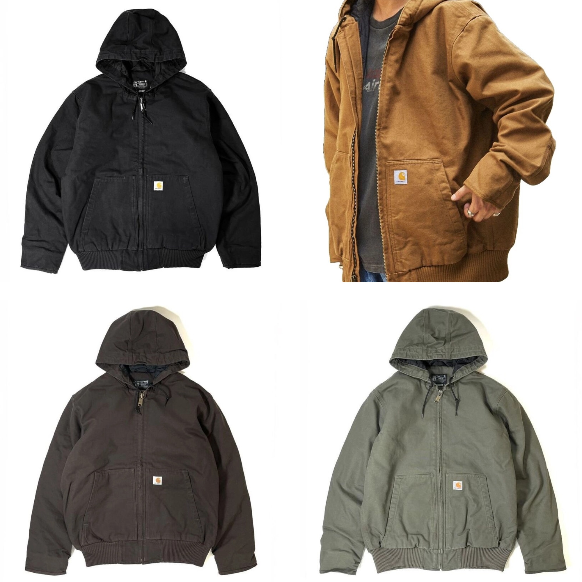 Designer Men's Jackets Heavyweight embroidery 100% cotton Thick Men Canvas Work Jacket Carharretshoddie top quality With Mesh Lining work coat ja