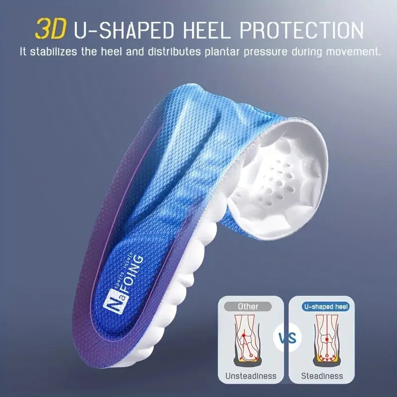 Orthopedic Insoles for Breathable Soft Latex Insoles Sport Shock Absorption Running Shoes Pad for Men Women Arch Support Insole251020