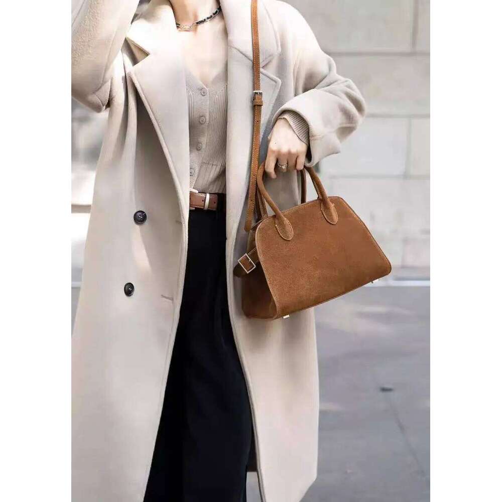 2026 New Collection Fashion Designer Large Tote Matte Suede Cow Leather Women Shoulder Bag Winter Office Commuter Ladies Handbag
