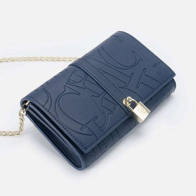 CH Chain PU Material Solid Color Big Letter Print High Quality Lock Design Women's 2025 Designer New Shoulder Bag