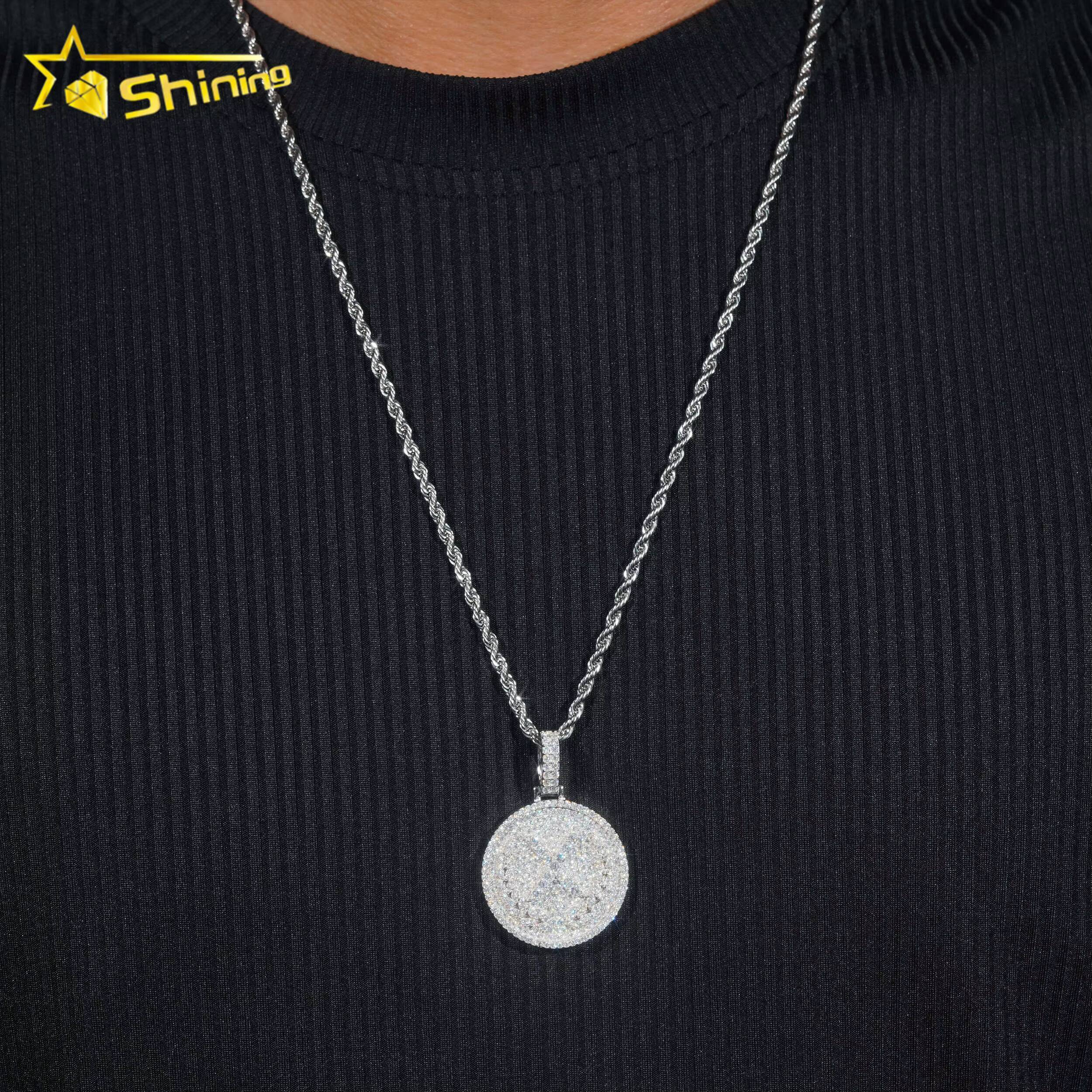 Hop Hip Iced Out Pendant Jewelry Pass Diamond Tester Sterling Silver 925 Moissanite Pendant Men Fashion Charm Pendants