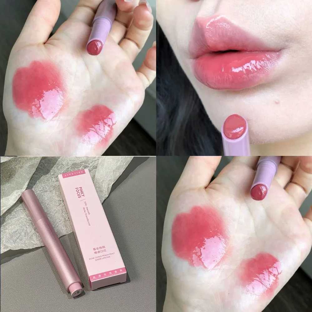 Diamond Pink Glitter Solid Jelly Lip Gloss Pen Moisturizing Mirror Water Lipstick Light Filmforming NonFading Gloss Cosmetic W251027