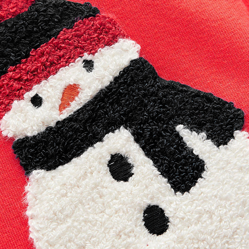 Hot selling children's clothing in Europe and America for autumn, winter, Christmas, children's long sleeved sportswear with cartoon embroid