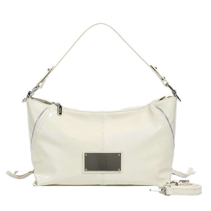 designer bag tote bag New Hot Girl Underarm Large Capacity Shoulder Crossbody Soft Leather Women Black Motorcycle Bag Trendy