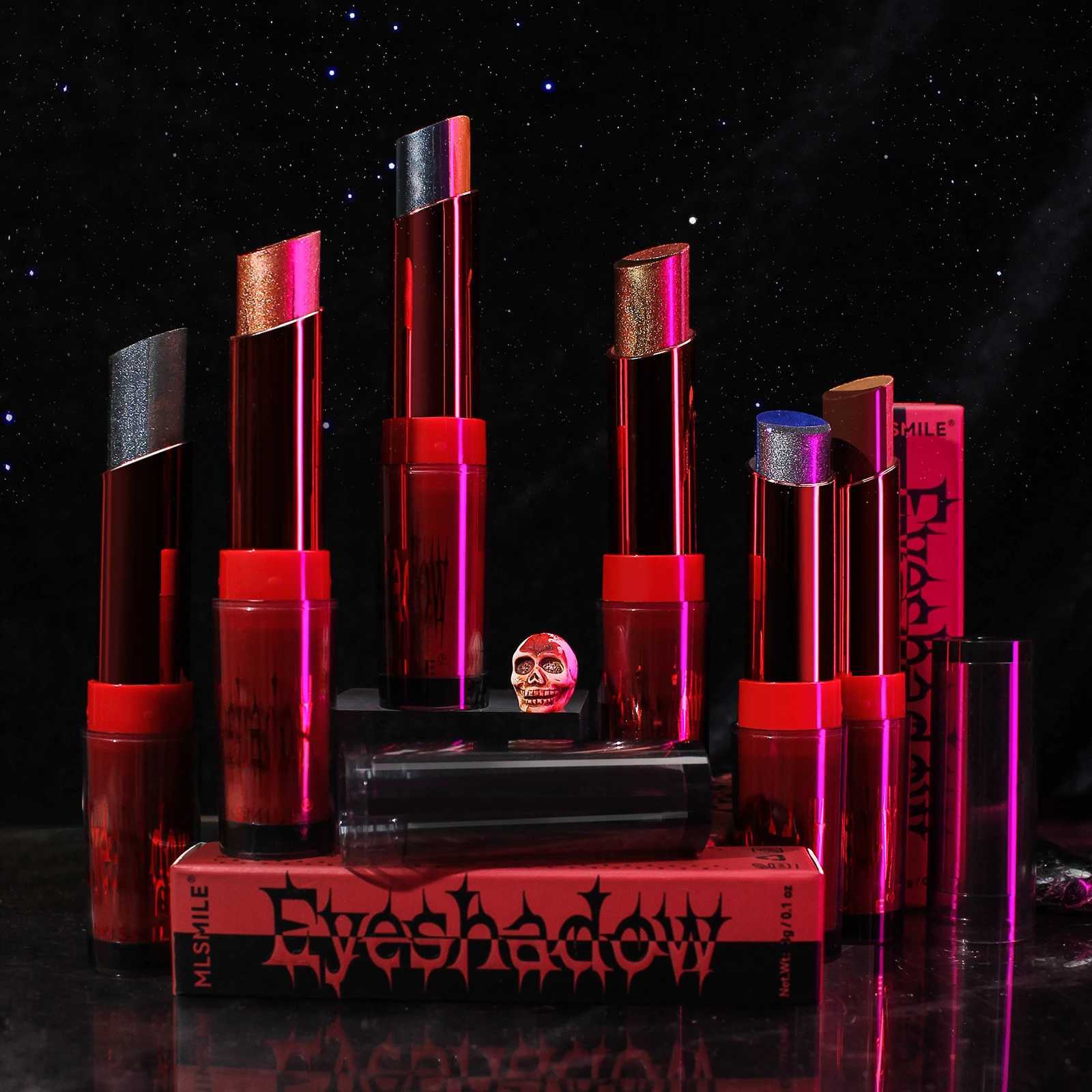 Glitter Metallic Matte Lipstick2 In Two Tone Waterproof EyeshadowSparkling High Pigment Longlasting Smudgeproof NonStick Cup W251027