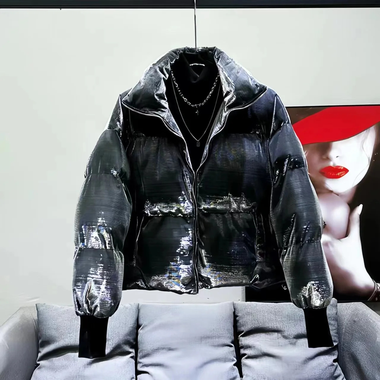 Short Thick Loose Cotton Jacket for Men and Women Warm Female ClothingEngland StyleTurndown CollarZipper Winter 251027