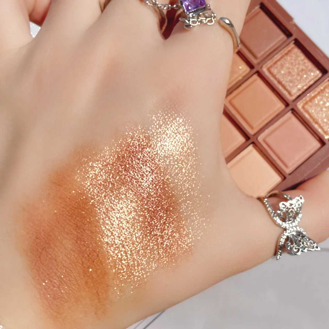 halloween 9 Color Chocolate Eyeshadow Palette Matte Shimmer Earth Tones Smooth Pigment Brighten Under EyeXJ251027