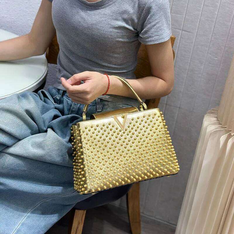 VM FASHION KISS Full Pearl Inlay Women Microfiber Leather Handbag Lady Shoulder Girl's Strap Messenger Bags Crossbody Bag