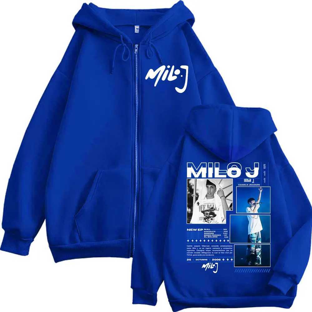 Rapper Milo J 5 Album Merch Zipper Hoodie Men Women Clothing Fashion Y2k Zip Up Sweatshirts Harajuku Hip Hop Pullovers Jacket W251027