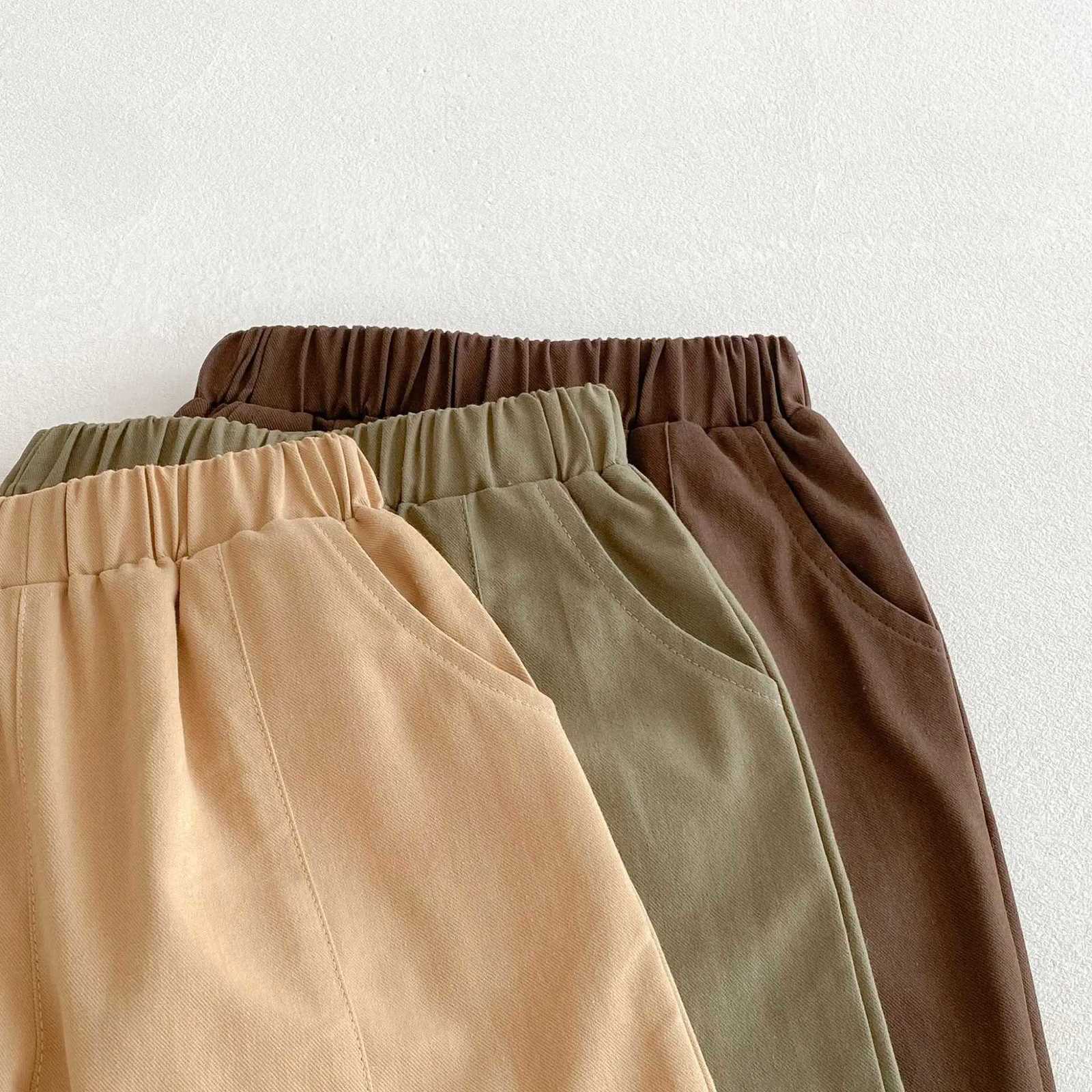 17 Y Kids Pants Autumn New Boys Trousers Full Length Girls Casual Pants Loose Style Children ClothesT251027