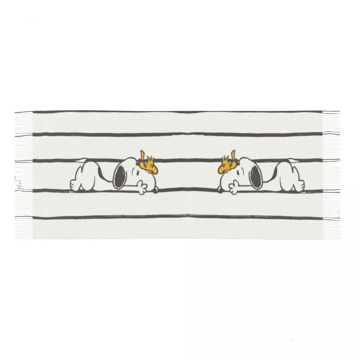 Cust Stylish s Woodstock Smi Gigg Laugh Tassel Scarf Winter Fall Warm Shawl Wrap Lady Cartoon Cic Dog ScarvesW251027