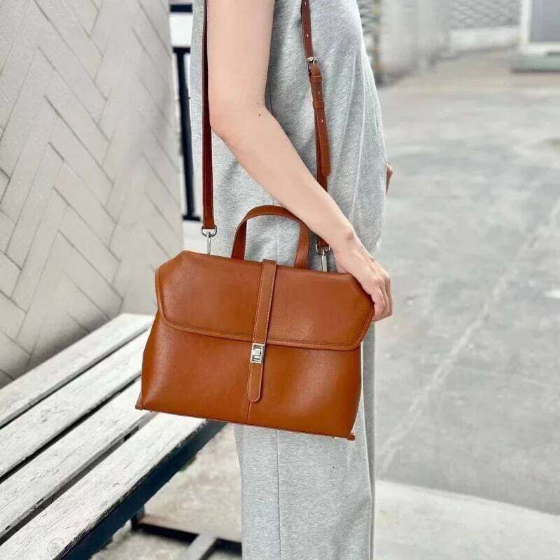 Jonlily Women Genuine Leather Shoulder Female High Capacity Commuter Casual Crossbody Bag Daybag Purse -Kg1677 Suotong1027