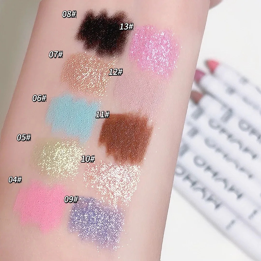 Glitter Chameleon Pink Eye Shadow Pen Lying Silkworm Highlighter Eye Head Brightening White Pearlescent Eyeliner Pencil Makeup 251027