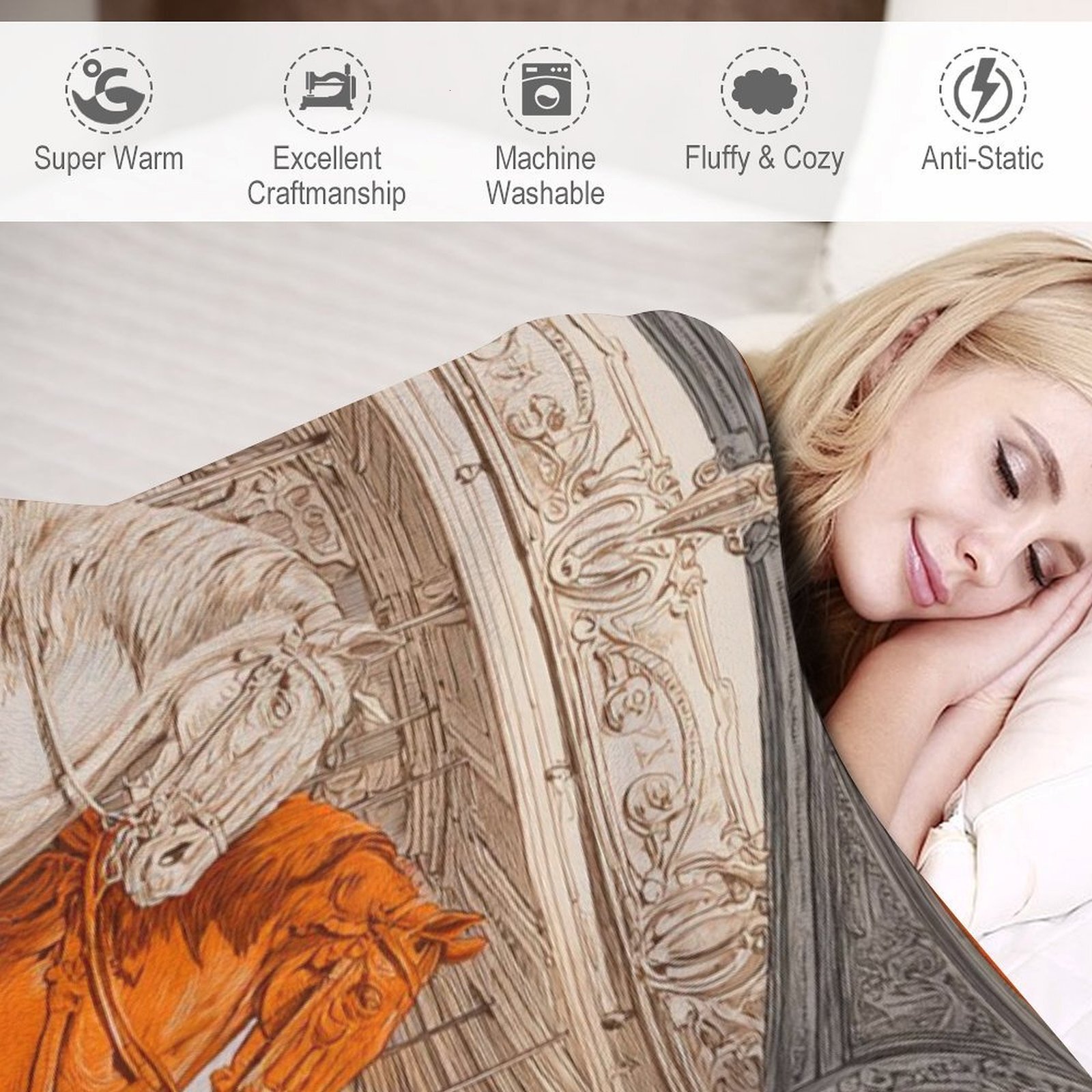 Custom H Designer Horse blanket blanket throw cashmere vibration blanket copert Home Travel Throw Summer Air Conditioner Beach home bedding blankets t