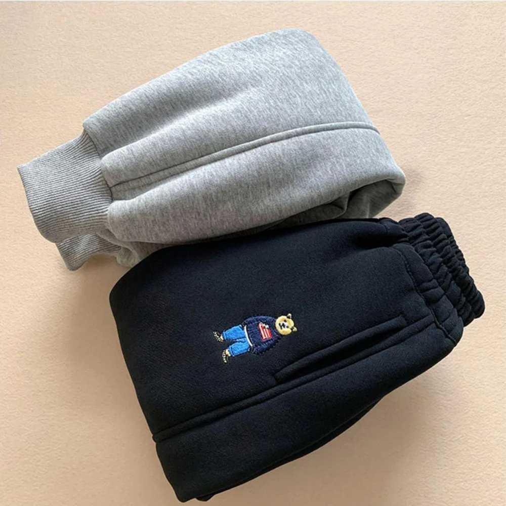 1pcs Boys Girls Lamb Wool Pants Autumn Winter Childrens Thick And Plush Trouse Kids Sports Pant Baby Warm Snow Long PantsT251027