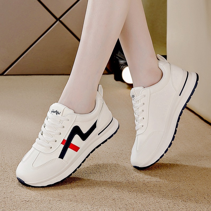 Free shipping Designer Casual Shoes Pu Leather Thick Sole Sneakers for Women