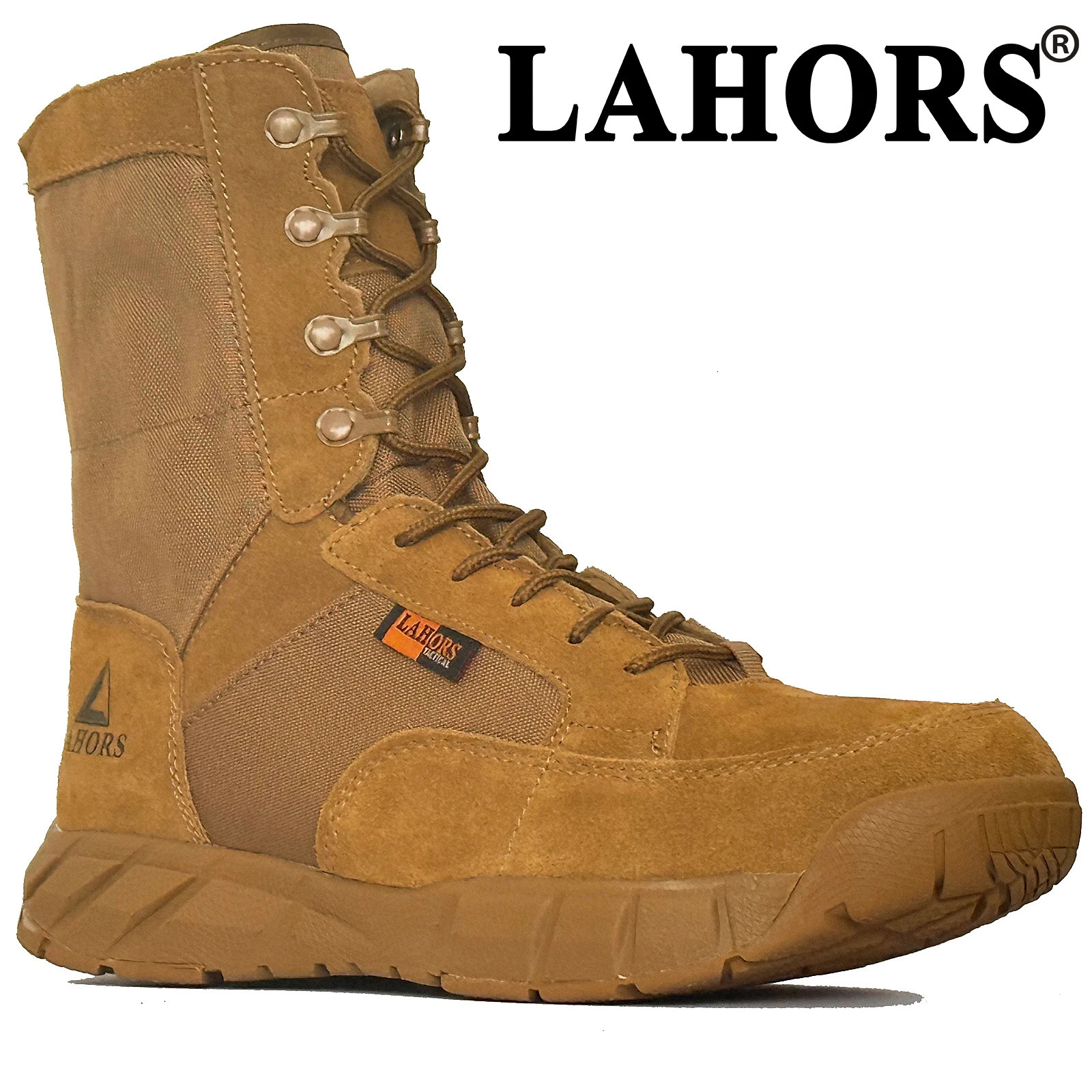 LAHORS Original Lightweight Man Tactical Boots With Zip Combat Training Lace Up Waterproof Outdoor Hiking Breathable Shoes 251021