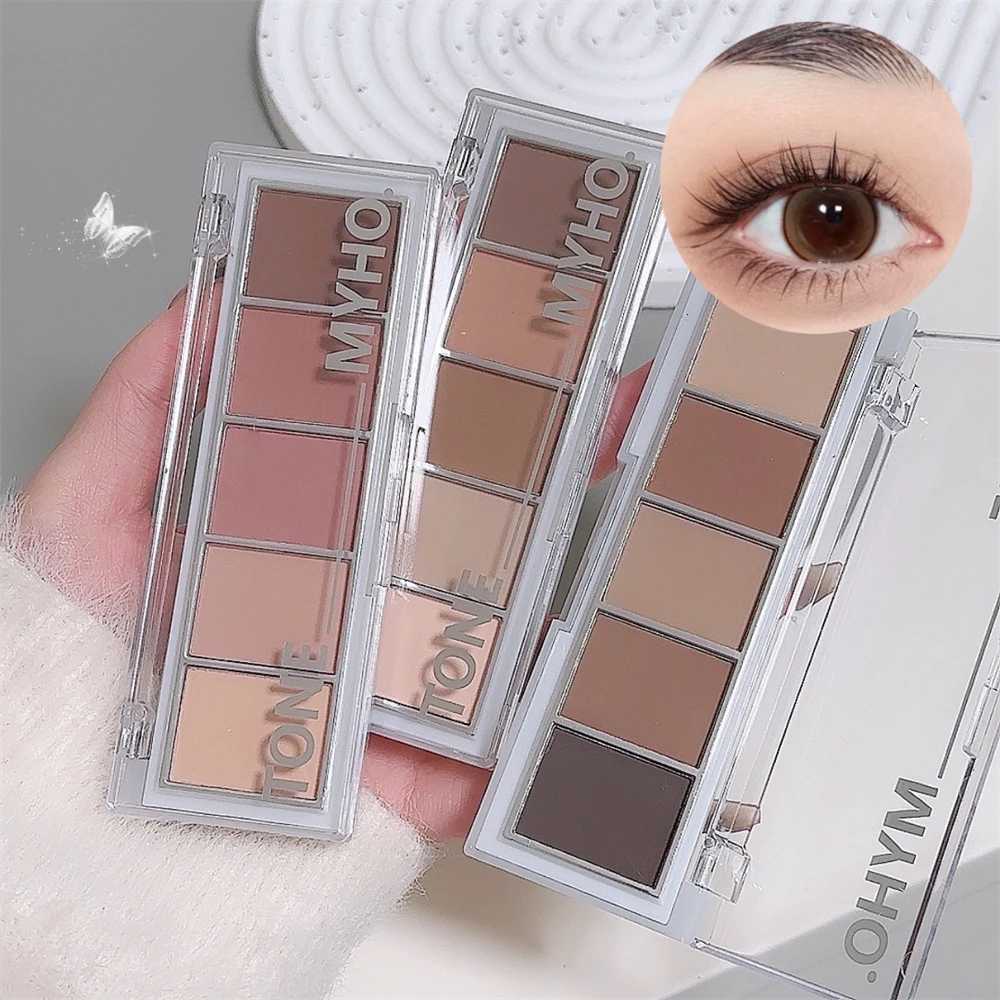 5color Eyeshadow Palette Matte Natural Brown Portable Bronzers Cosmetic Contouring Shadow Earth Color Eye Shadow Makeup PaletteXJ251027