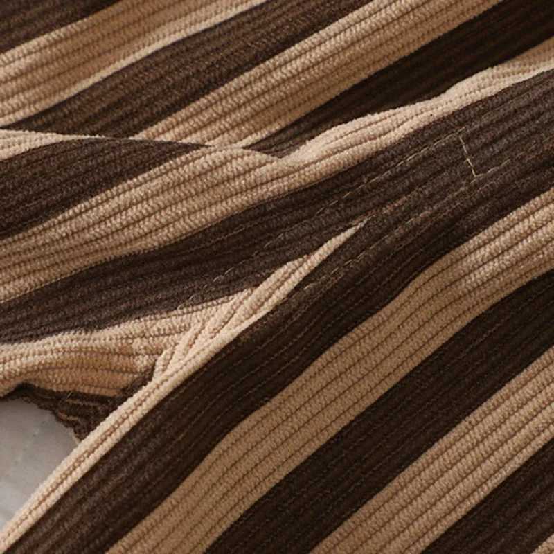 Autumn Kids Casual Trousers Brown Striped Plaid ElasticWaist Long Pants Korean Style Sweatpants For Baby Boys Girls 1 To 6 YrsT251027