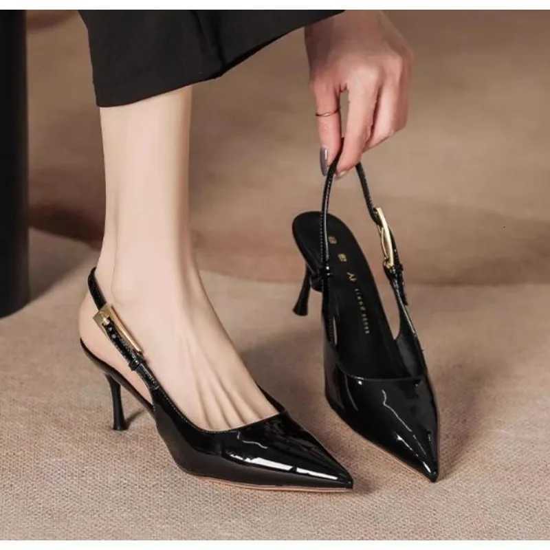2025 Summer New Band Women Pumps Shoes Fi Shallow Slip Slingback Sandals Thin High Heel Dress Sexy Pumps ShoesXJ251027