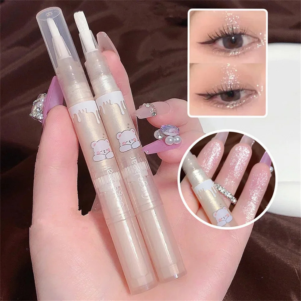 Lying Silkworm Highlighter Pen White Pearl Shiny Diamond Waterproof Lasting Eye Makeup Glitter Brightening Eyeliner Eyeshadow 251027