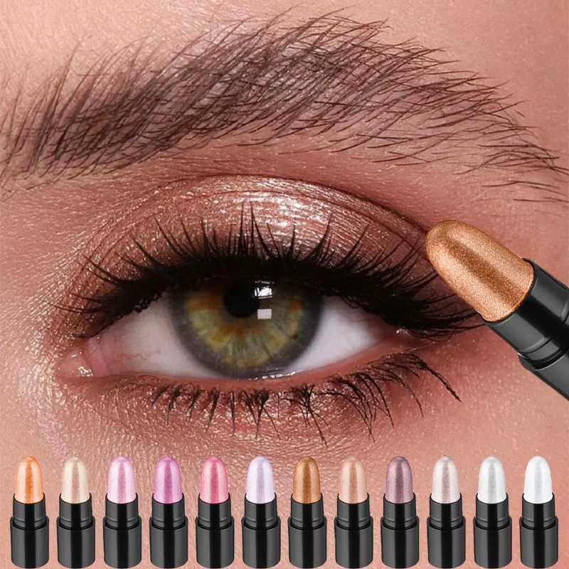 12 Colors Glitter Gradient Eyeshadow Eye shadow Stick Pen Makeup Set Waterproof Shimmer Pink Eyeshadow SticksXJ251027