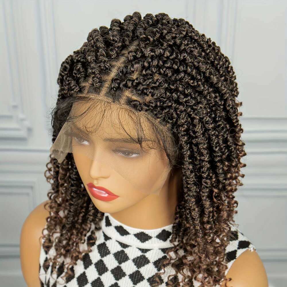 Curly Braids Synthetic Lace Beginners Friendly Heat Resistant Wig For Women
