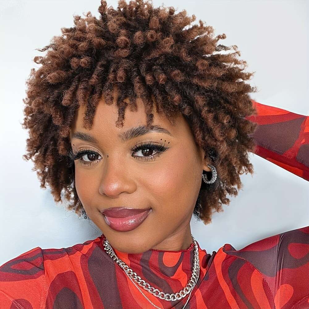 Faux Braid Wigs For Short Afro Locs Dreadlock Twist Braided Dreads Wig