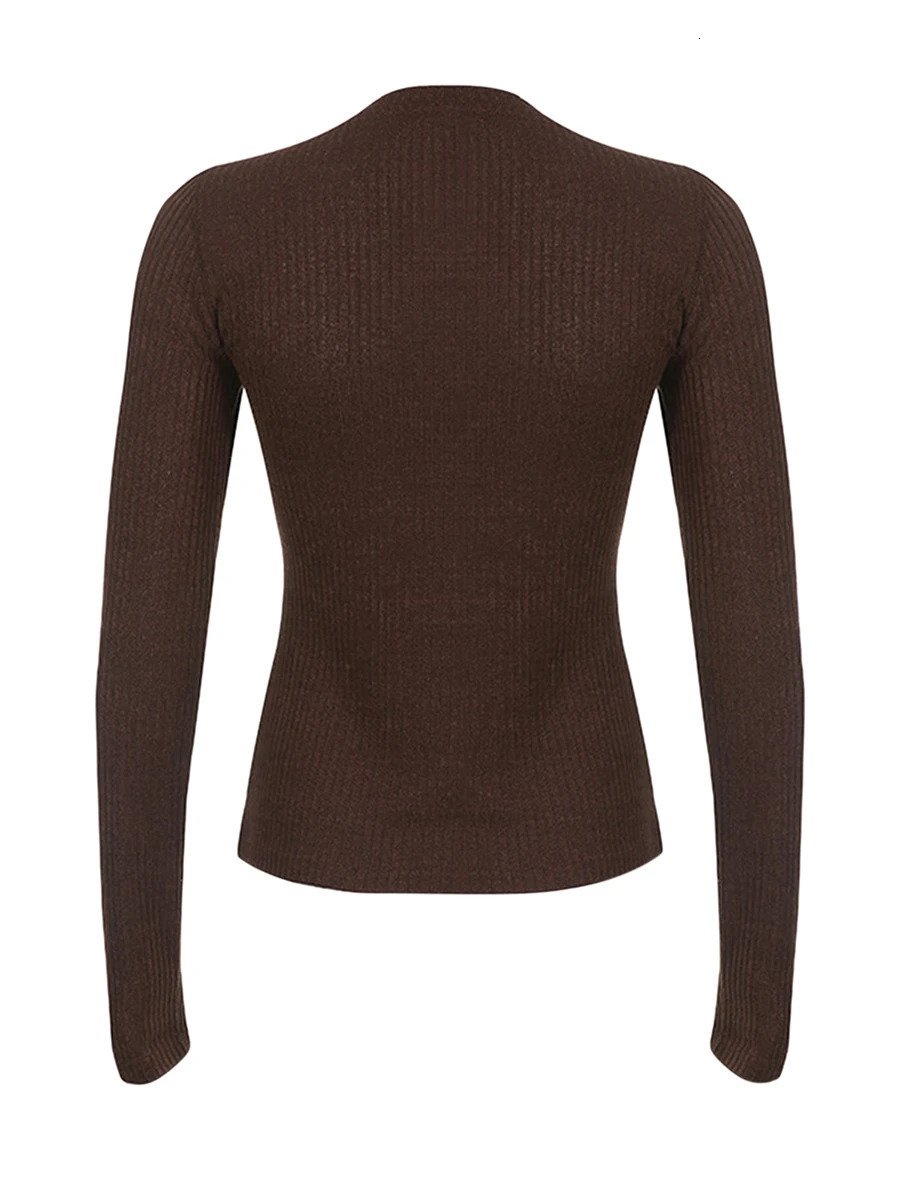 Women Button Front Knit Tops Long Sleeve Lace Patchwork Slim Fit Sweater Fall Fairy Grunge Gothic Y2K Clothes 251027