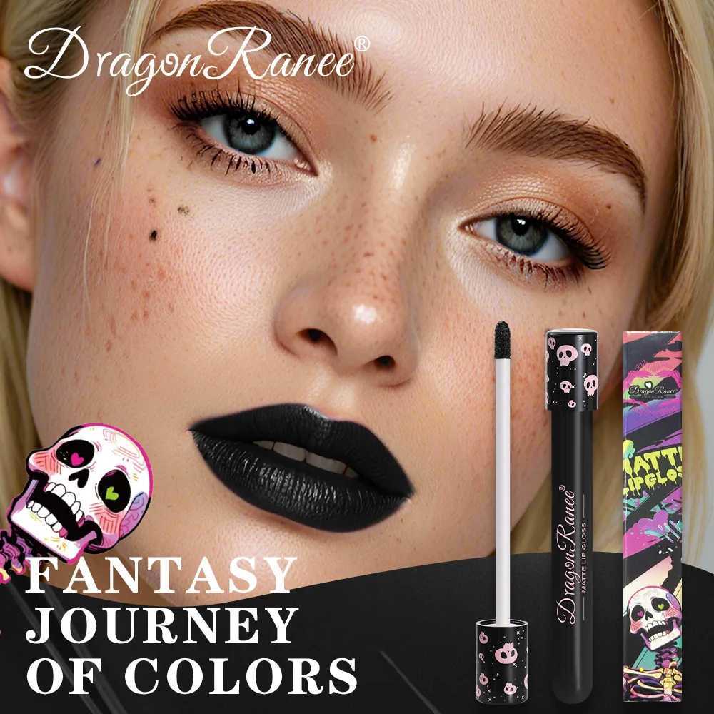Waterproof Matte Black White Lipstick 2 Color Lasting Pigment Green Purple Liquid Lipstick Christmas Halloween Lip Gloss Makeup W251027