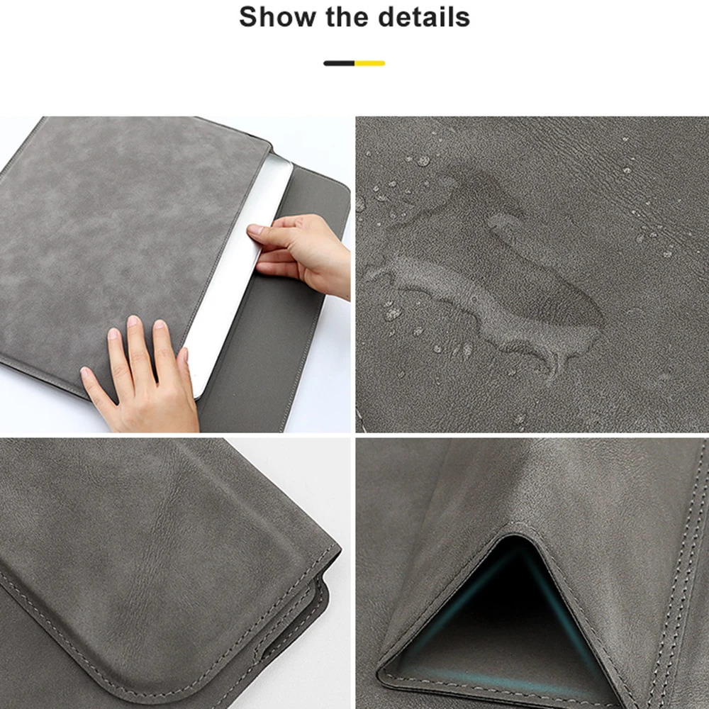 PU Leather Laptop Sleeve Bag For Air Pro 13 15 16 Case Notebook Cover For 133 14 15 156 inch Redmi Dell HP ASUS 251027