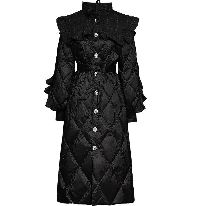 Winter Down Jacket Womens Parka Long Slim White Duck Coat Thicken Elegant Female Outerwear Allmatch Overcoat 251027