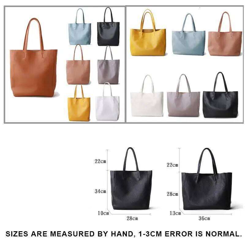 Luxurious Soft Genuine Shoulder Bags Large Capacity Women Tote Bag Brand Designer Leather Lady Casual Handbag