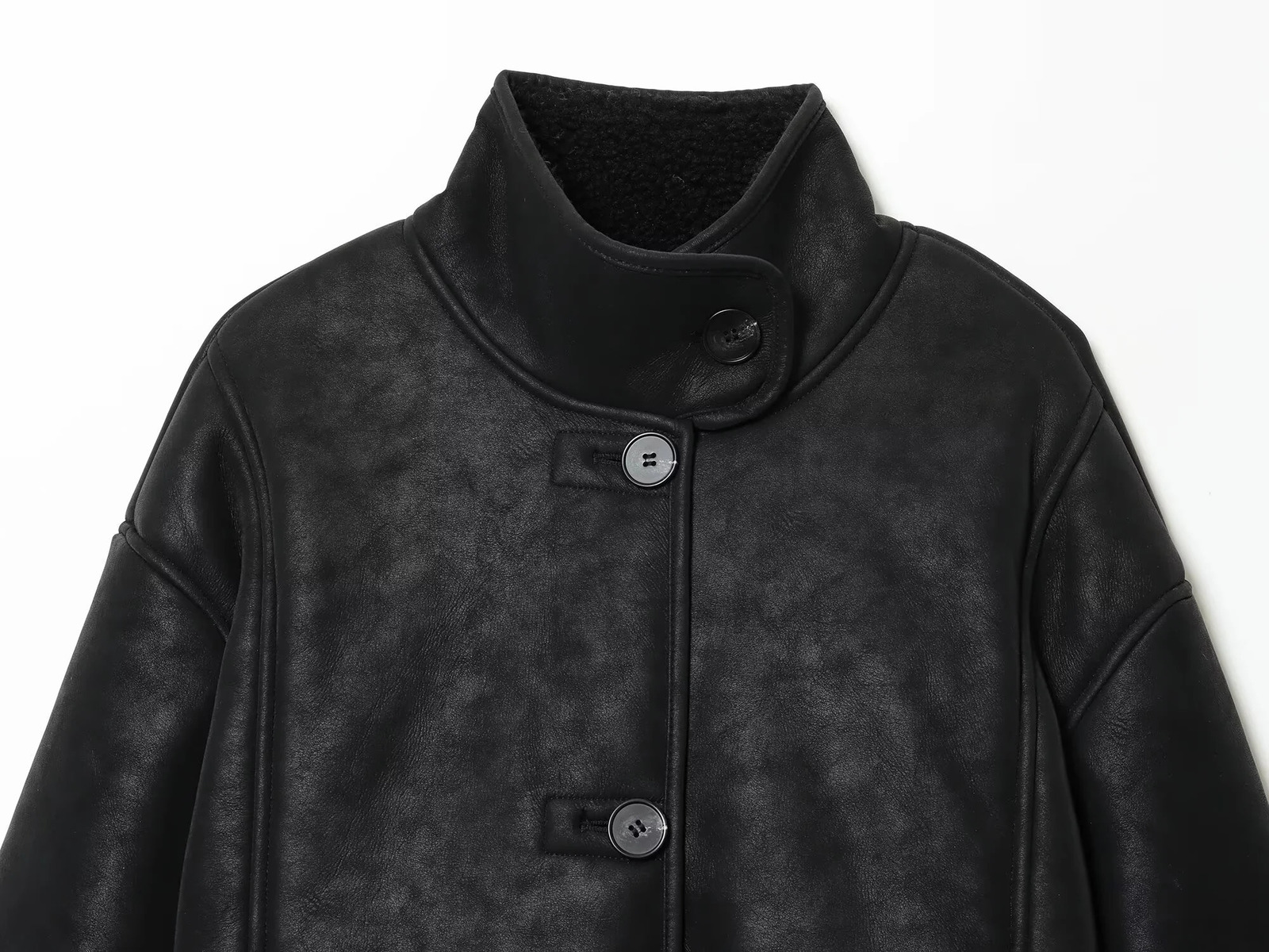 autumn womens clothing casual fashion temperament simple high neck suede effect doublesided jacket 251027