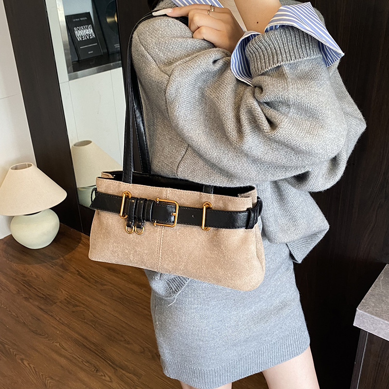 Free shipping designer bag Small Handbag Autumn Winter Suede Bag for Women New Single Shoulder Underarm Bag Handbag