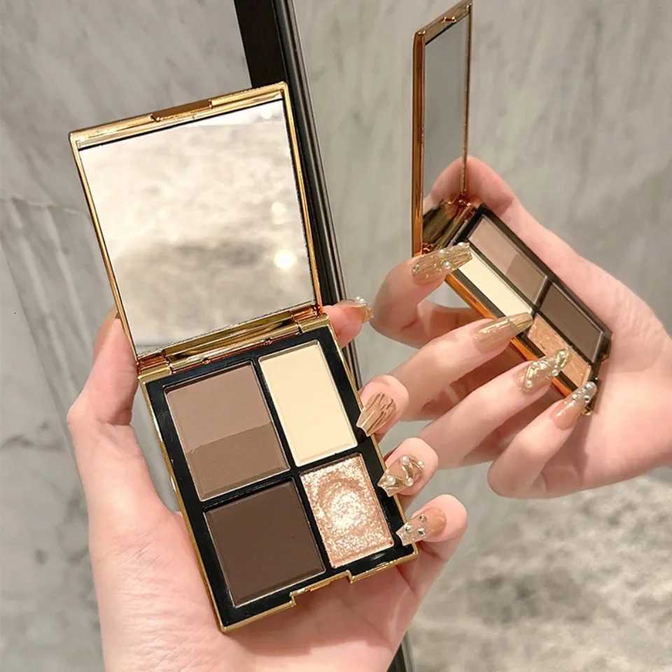 5 Colors Portable Eyeshadow Tray Chocolate Earth Brown Light Sparkle Pearl Matte High Gloss Lightweight PocketFriendly MakeupXJ251027